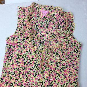 Lilly Pulitzer Ruffle Blouse Size MED